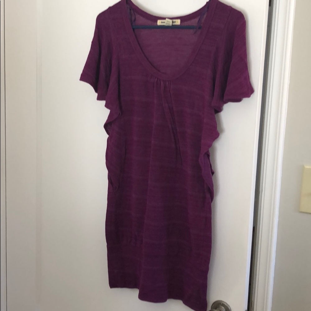 Purple sweater dress